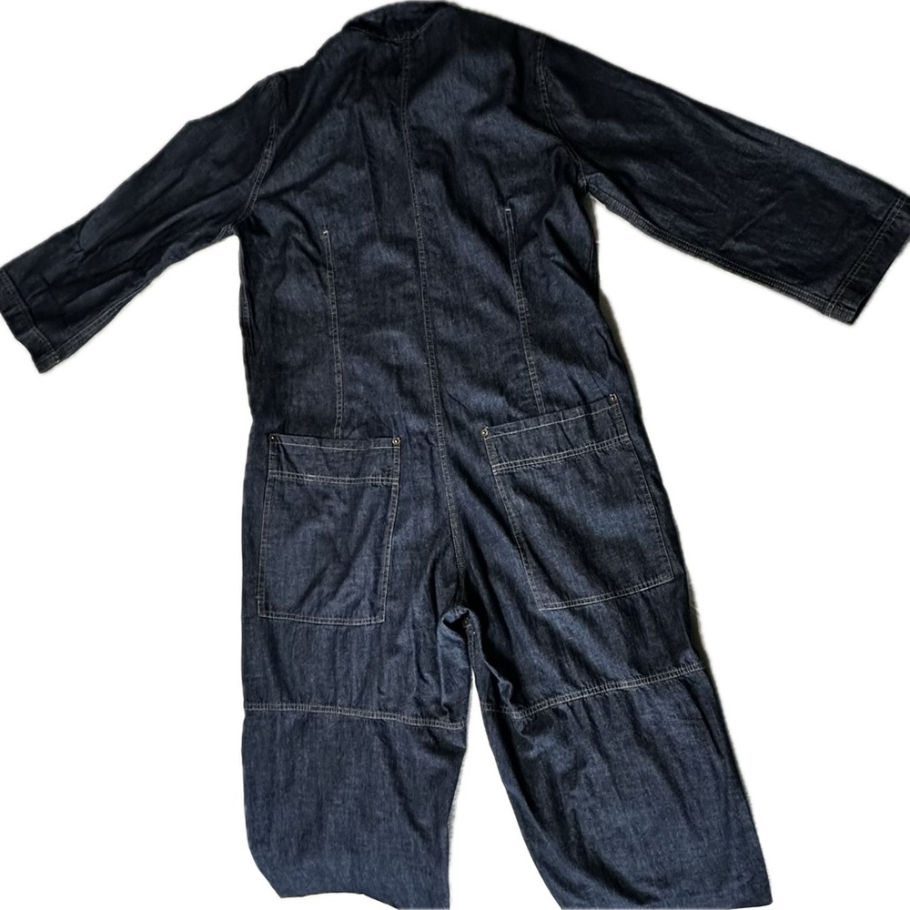 FP We the Free Dark Blue Denim Margarita Jumpsuit sz M - Picture 4 of 7